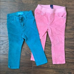 Lot of two pairs of cord leggings (size 18-24m)